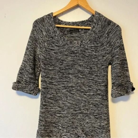 Line the label chunky knit sweater dress with front pockets grey marmalade Small - Picture 7 of 8